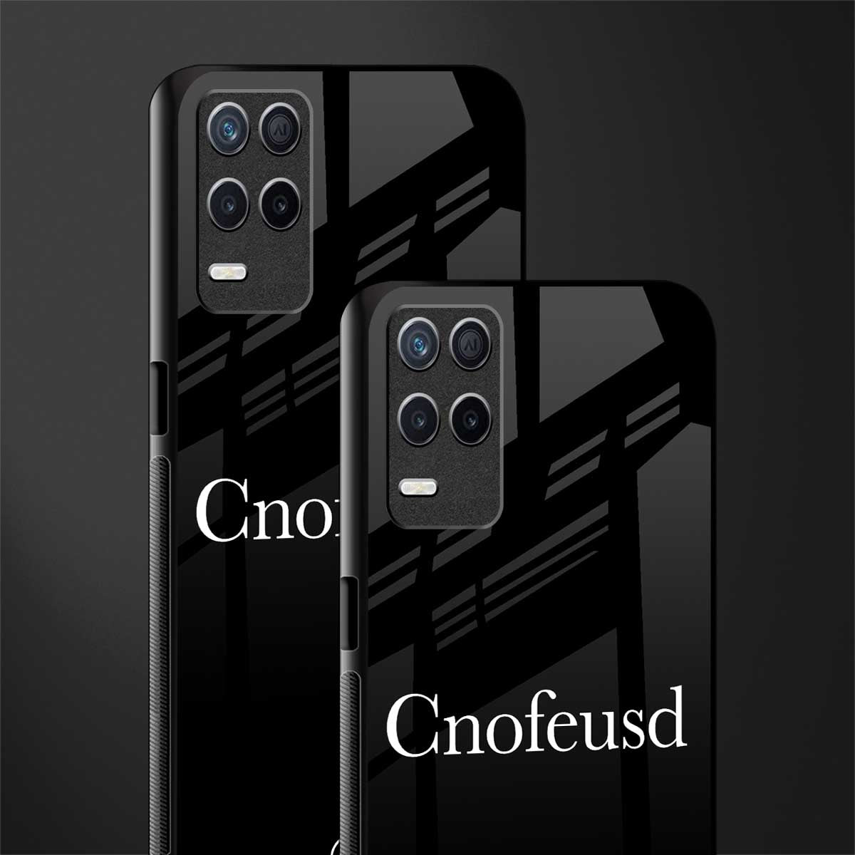 cnofeusd confused black glass case for realme 8 5g image-2