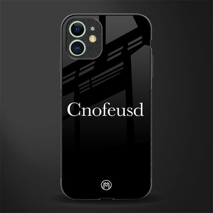 cnofeusd confused black glass case for iphone 12 mini image