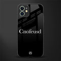 cnofeusd confused black glass case for iphone 12 image
