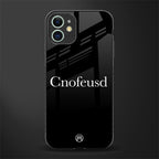 cnofeusd confused black glass case for iphone 12 image