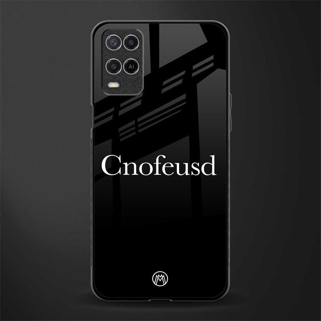 cnofeusd confused black glass case for oppo a54 image