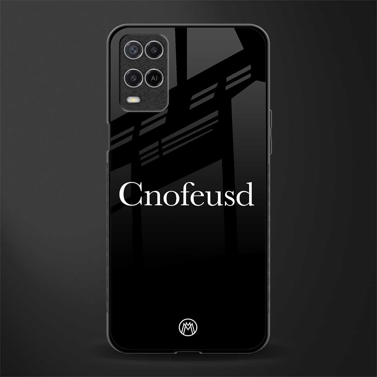 cnofeusd confused black glass case for oppo a54 image