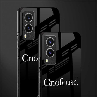 cnofeusd confused black glass case for vivo v21e 5g image-2