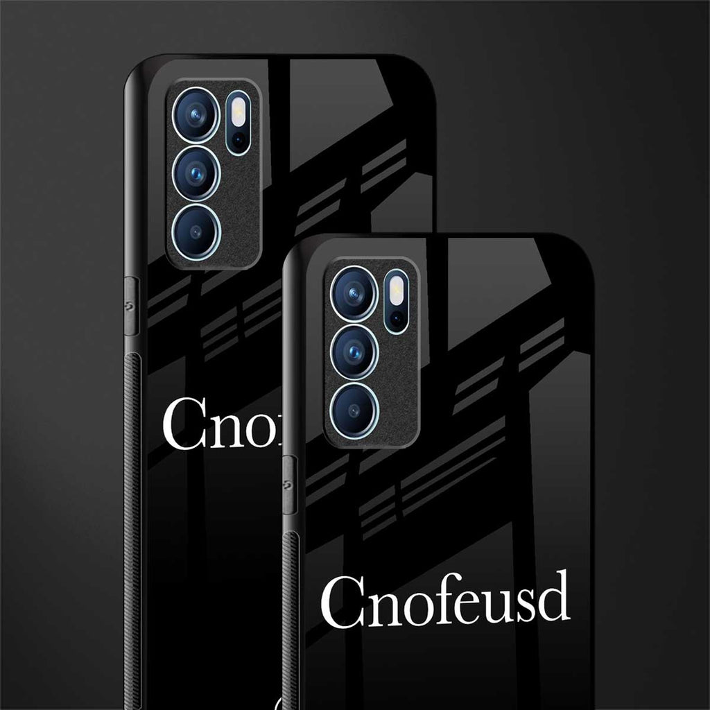 cnofeusd confused black glass case for oppo reno6 pro 5g image-2