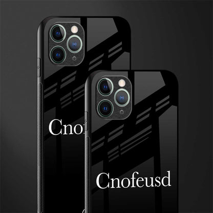 cnofeusd confused black glass case for iphone 11 pro image-2