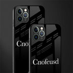 cnofeusd confused black glass case for iphone 11 pro max image-2