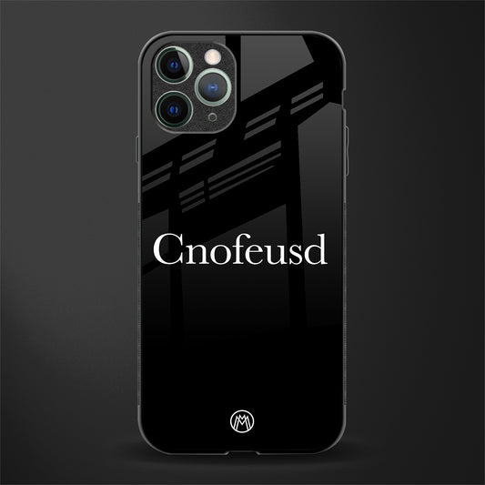 cnofeusd confused black glass case for iphone 11 pro image