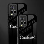 cnofeusd confused black glass case for vivo y21t image-2