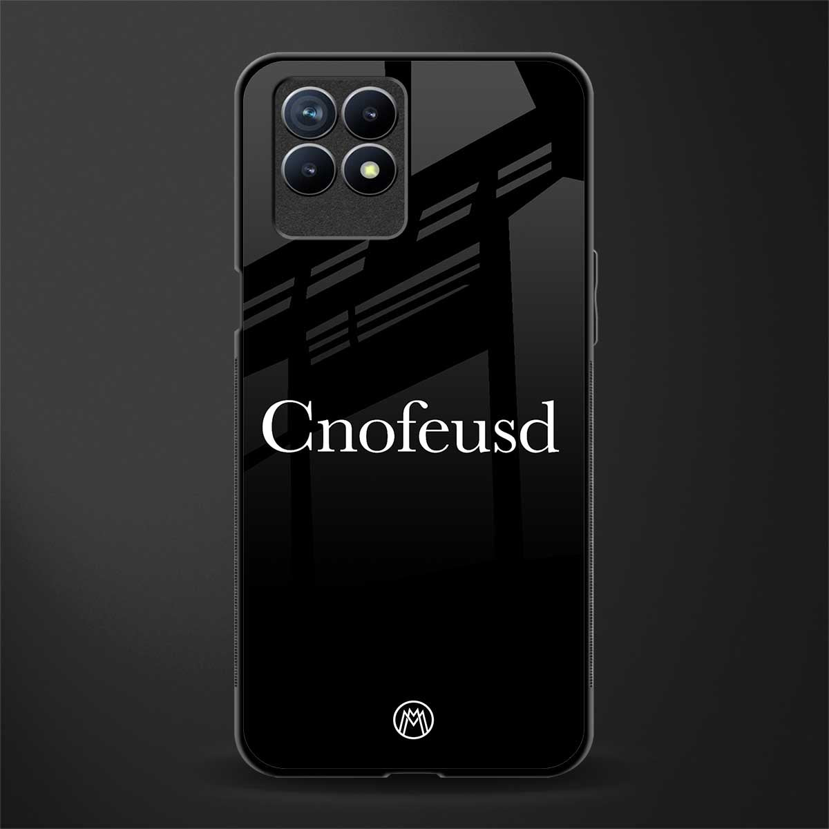 cnofeusd confused black glass case for realme 8i image