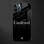 cnofeusd confused black glass case for iphone 12 pro max image