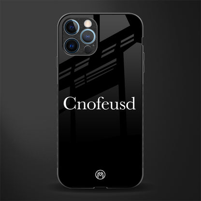 cnofeusd confused black glass case for iphone 12 pro max image