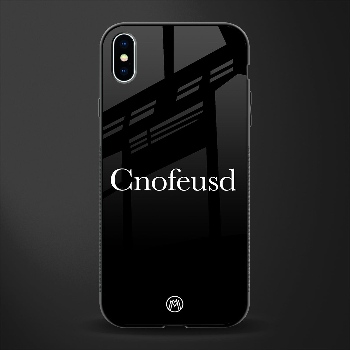 cnofeusd confused black glass case for iphone xs max image