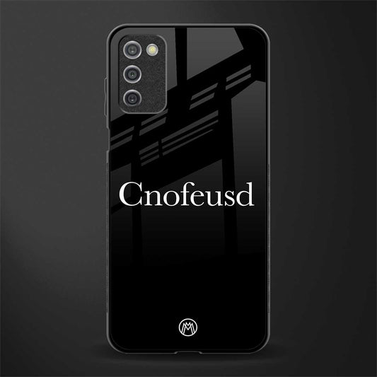 cnofeusd confused black glass case for samsung galaxy a03s image