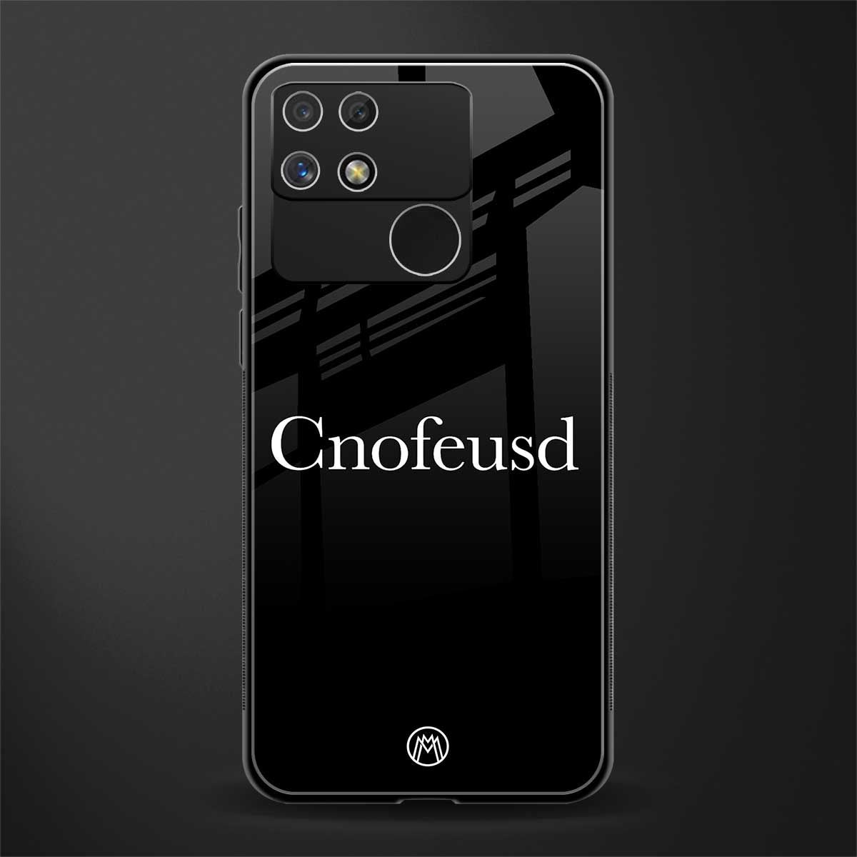 cnofeusd confused black back phone cover | glass case for realme narzo 50a