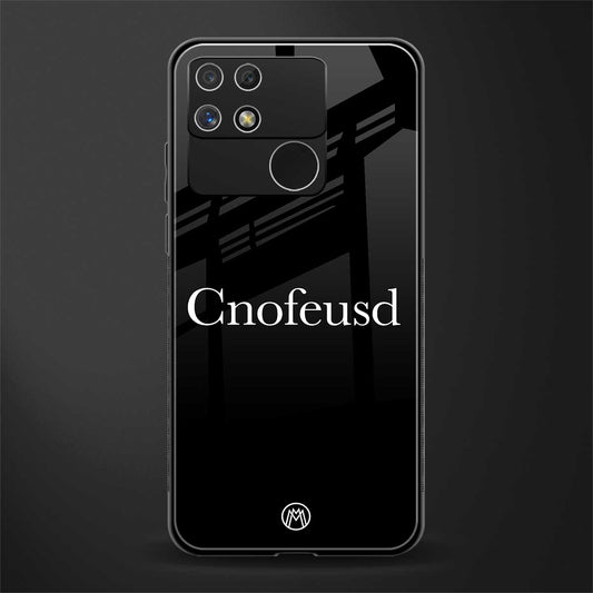 cnofeusd confused black back phone cover | glass case for realme narzo 50a