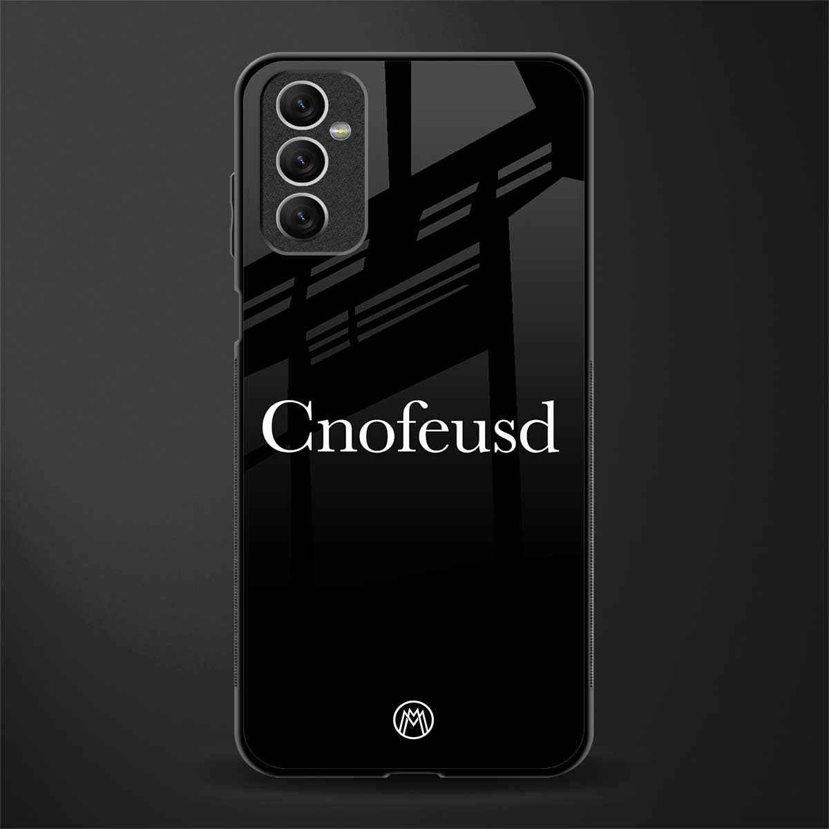 cnofeusd confused black glass case for samsung galaxy m52 5g image