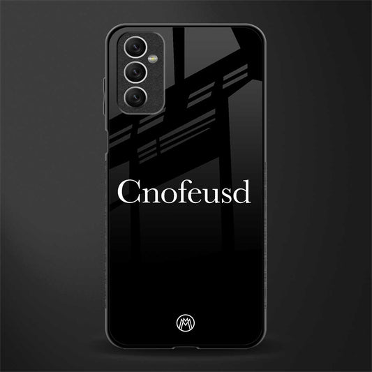 cnofeusd confused black glass case for samsung galaxy m52 5g image