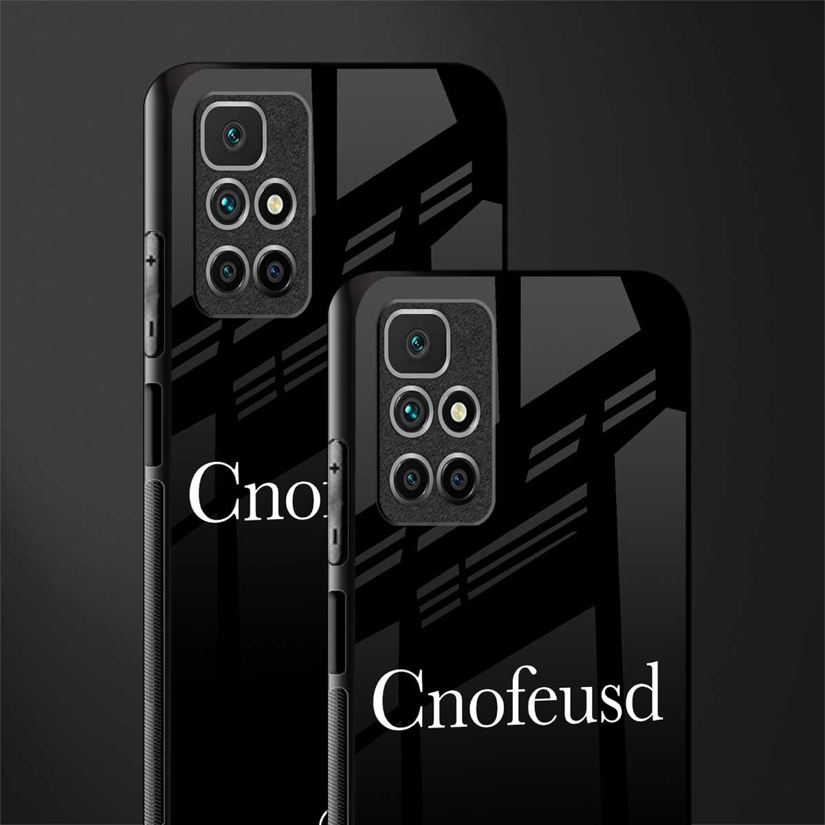 cnofeusd confused black glass case for redmi 10 prime image-2