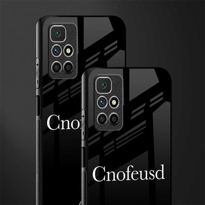 cnofeusd confused black glass case for redmi 10 prime image-2