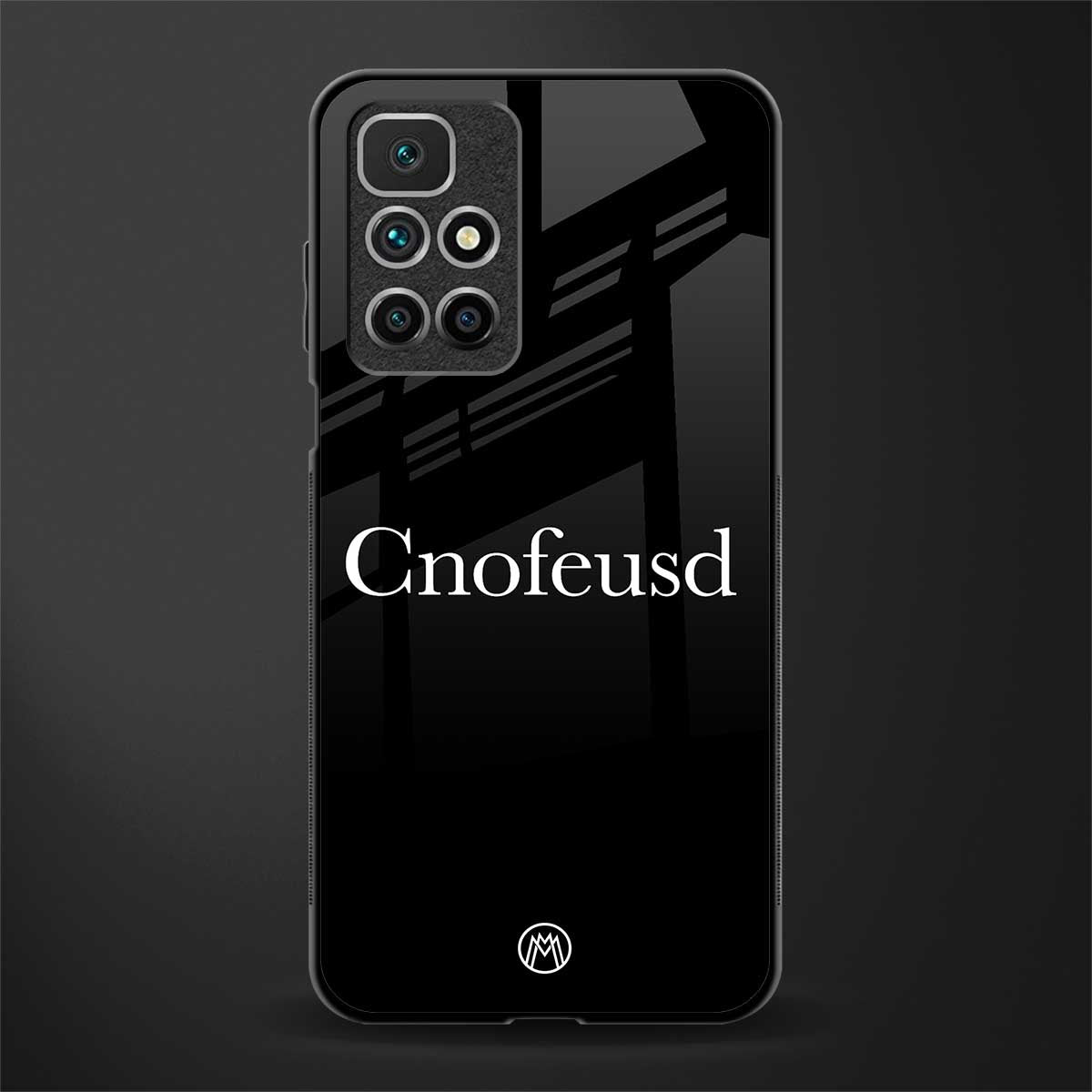 cnofeusd confused black glass case for redmi 10 prime image