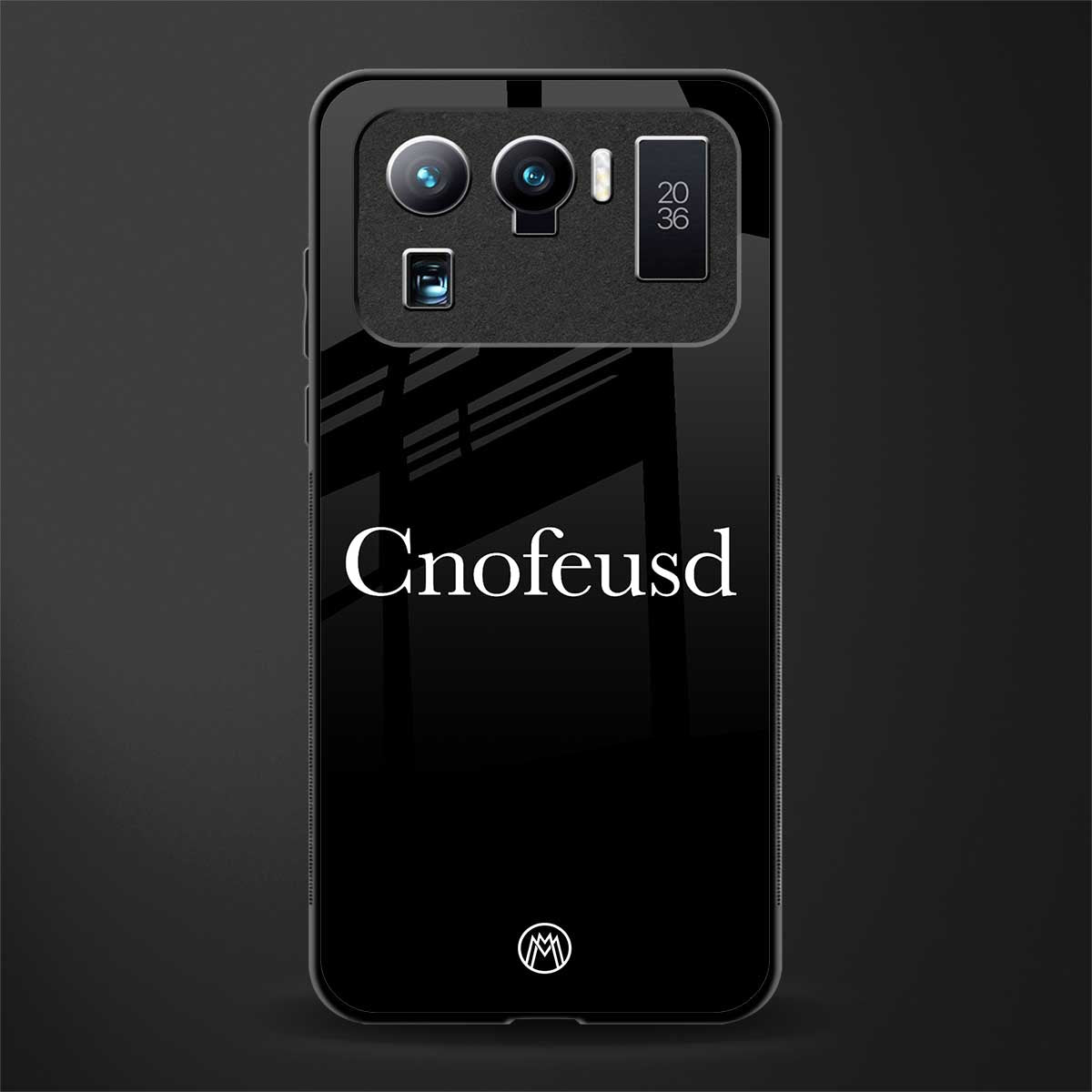 cnofeusd confused black glass case for mi 11 ultra 5g image