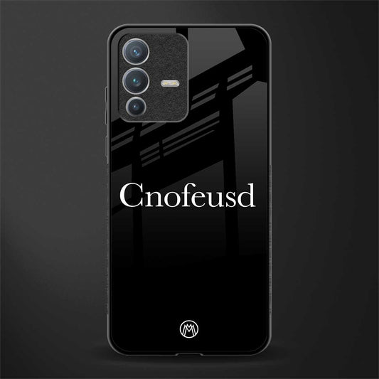 cnofeusd confused black glass case for vivo v23 pro 5g image