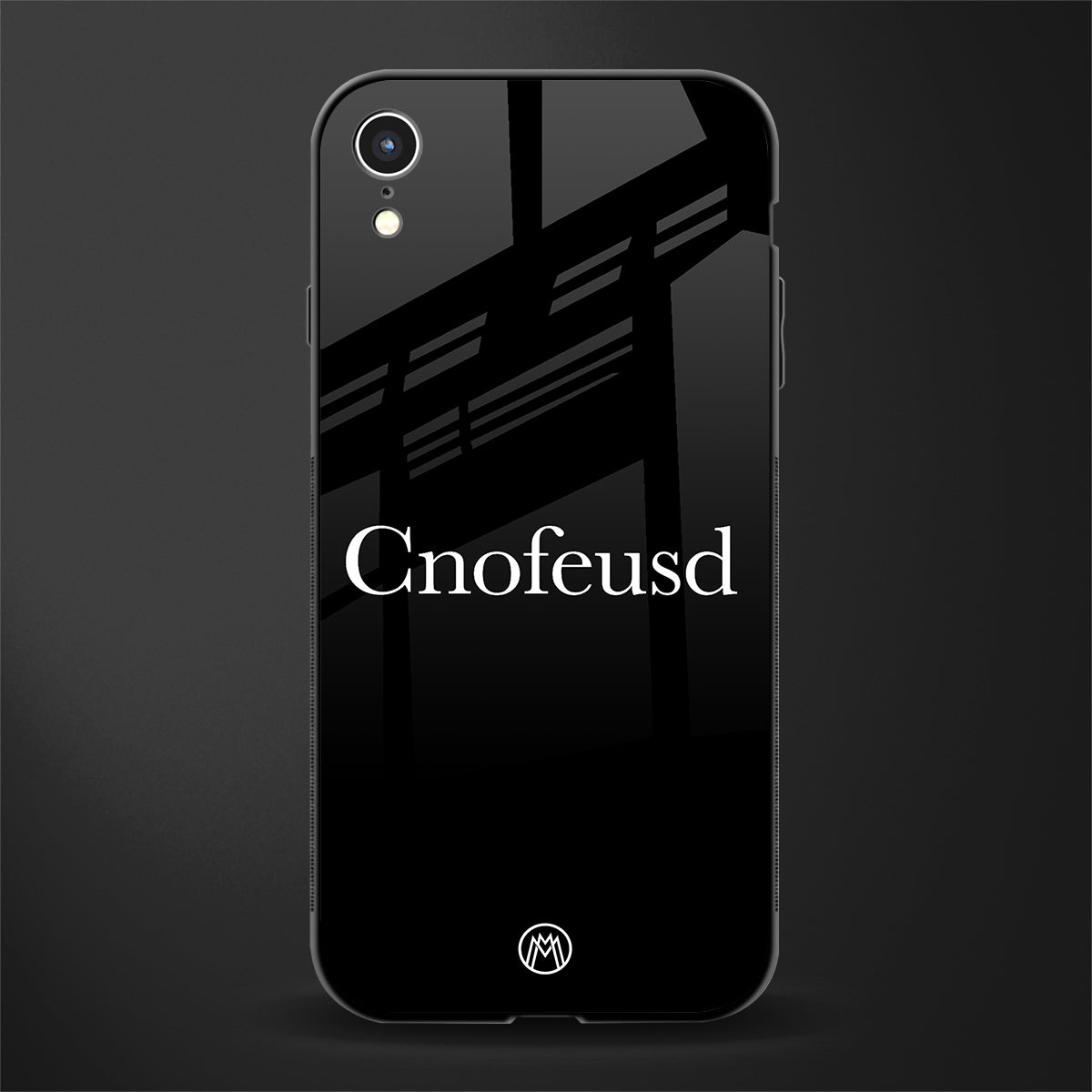 cnofeusd confused black glass case for iphone xr image