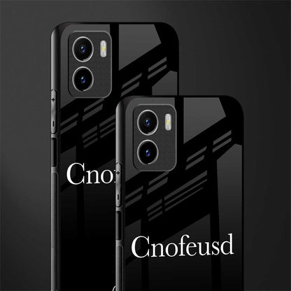 cnofeusd confused black glass case for vivo y15s image-2