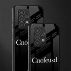cnofeusd confused black back phone cover | glass case for samsung galaxy a23