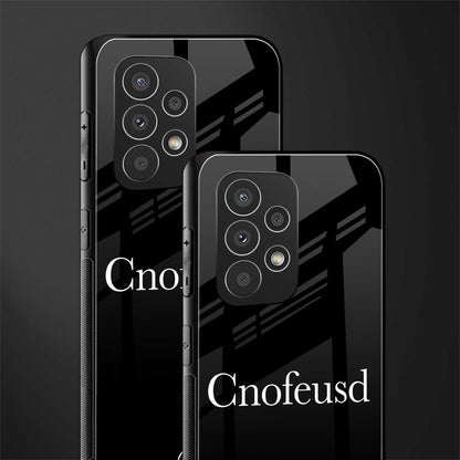 cnofeusd confused black back phone cover | glass case for samsung galaxy a23