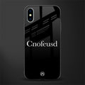 cnofeusd confused black glass case for iphone xs image