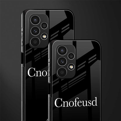 cnofeusd confused black back phone cover | glass case for samsung galaxy a13 4g