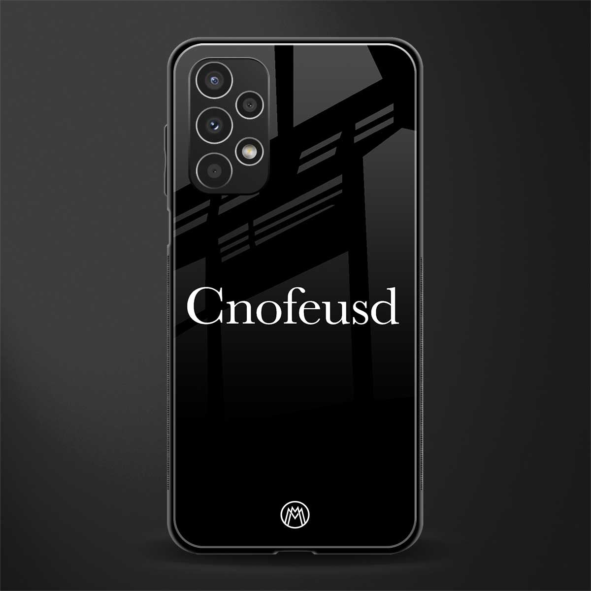cnofeusd confused black back phone cover | glass case for samsung galaxy a13 4g