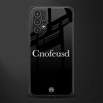 cnofeusd confused black back phone cover | glass case for samsung galaxy a13 4g