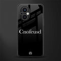 cnofeusd confused black back phone cover | glass case for oppo f21 pro 5g
