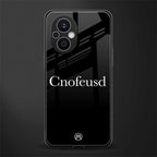 cnofeusd confused black back phone cover | glass case for oppo f21 pro 5g