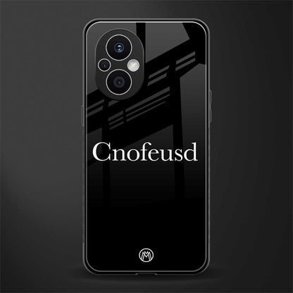 cnofeusd confused black back phone cover | glass case for oppo f21 pro 5g