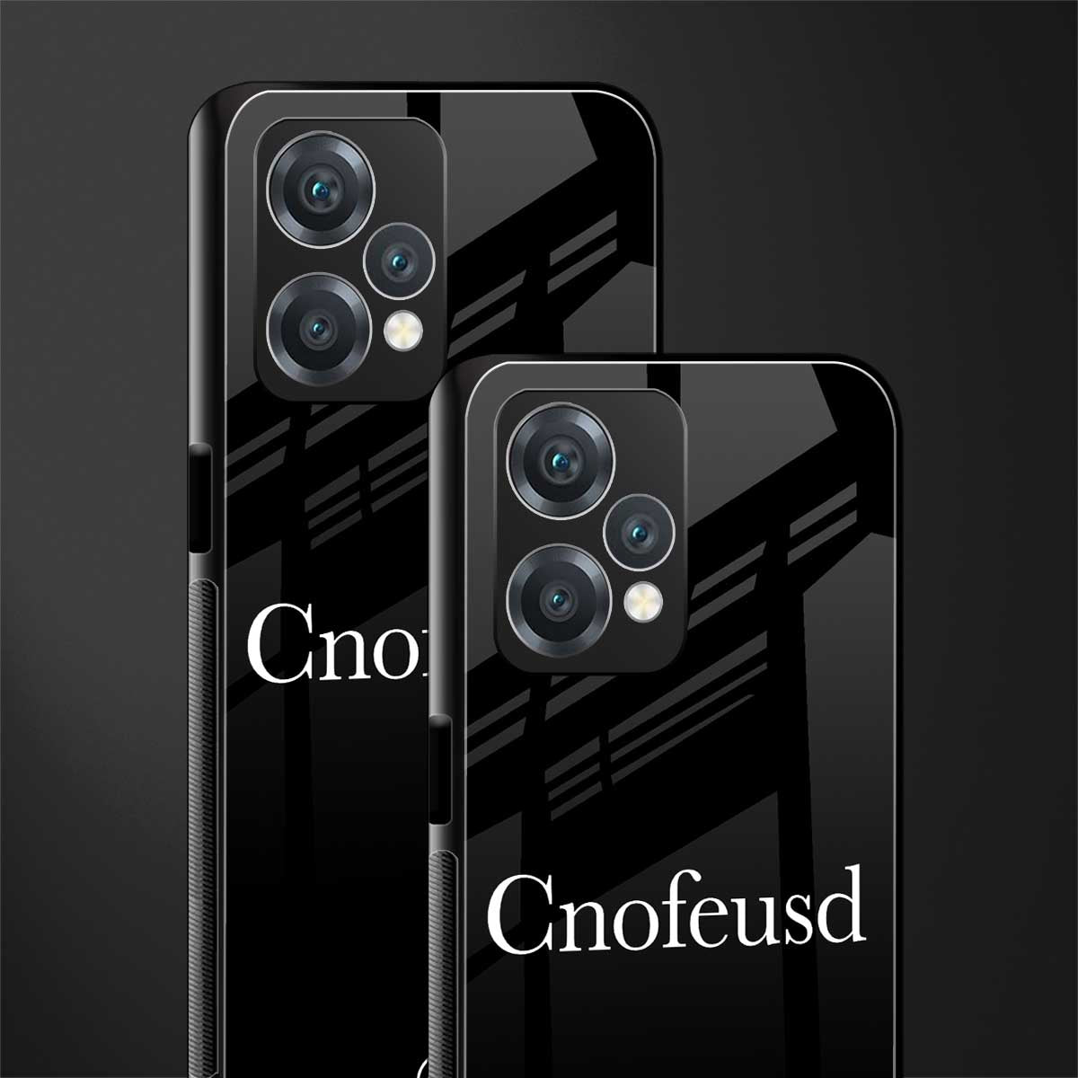 cnofeusd confused black back phone cover | glass case for oneplus nord ce 2 lite 5g