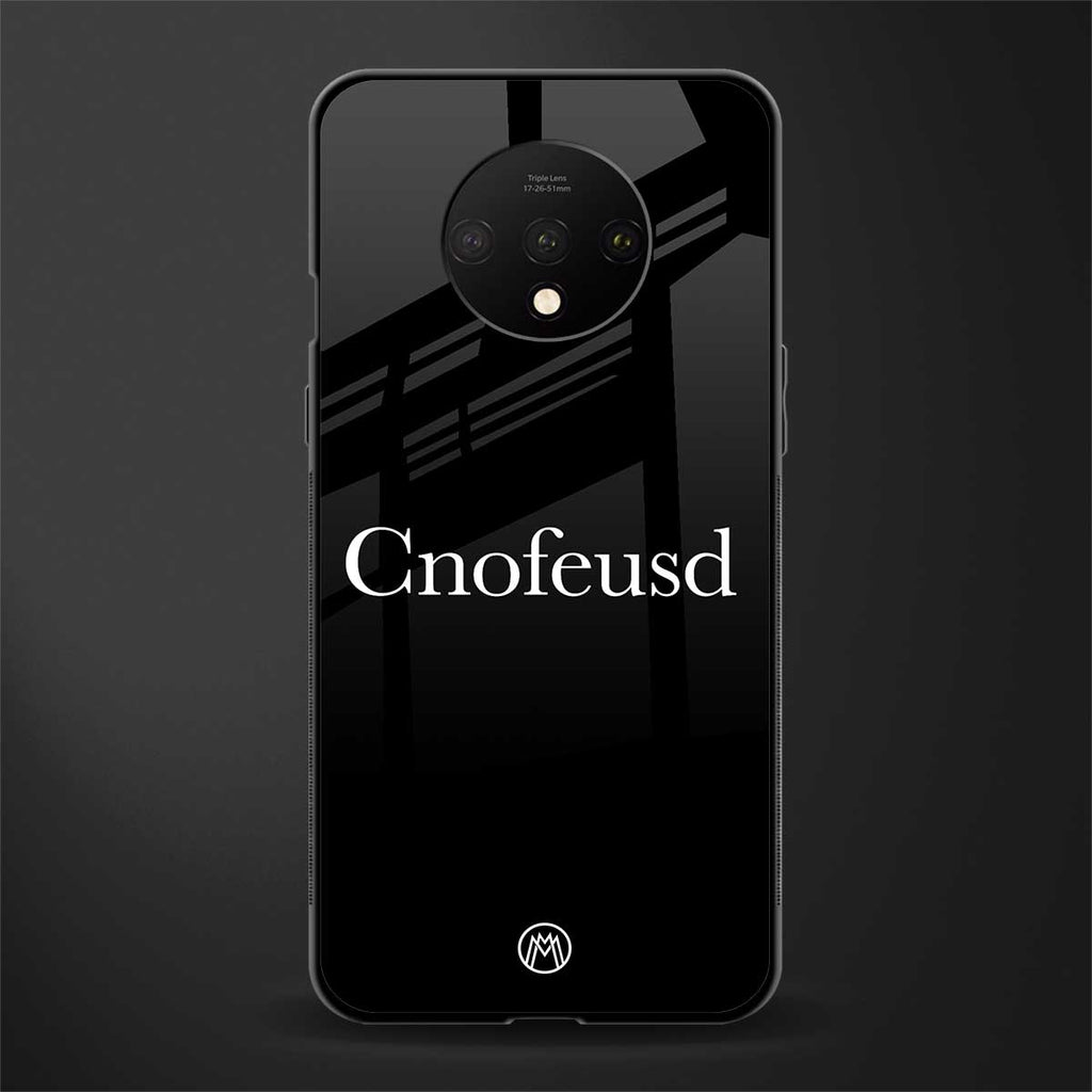 cnofeusd confused black glass case for oneplus 7t image