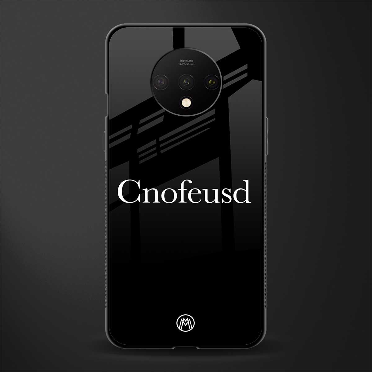 cnofeusd confused black glass case for oneplus 7t image