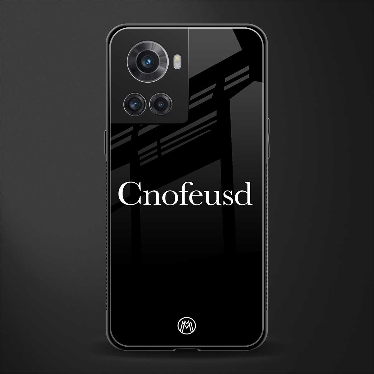 cnofeusd confused black back phone cover | glass case for oneplus 10r 5g