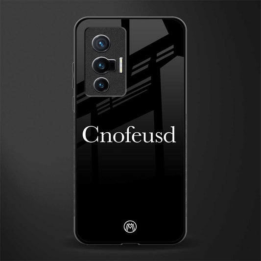 cnofeusd confused black glass case for vivo x70 image