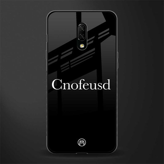 cnofeusd confused black glass case for oneplus 7 image