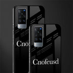 cnofeusd confused black glass case for vivo x60 image-2