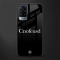 cnofeusd confused black glass case for vivo x60 image