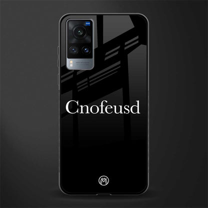 cnofeusd confused black glass case for vivo x60 image