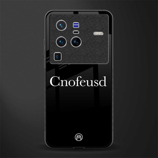 cnofeusd confused black glass case for vivo x80 pro 5g image
