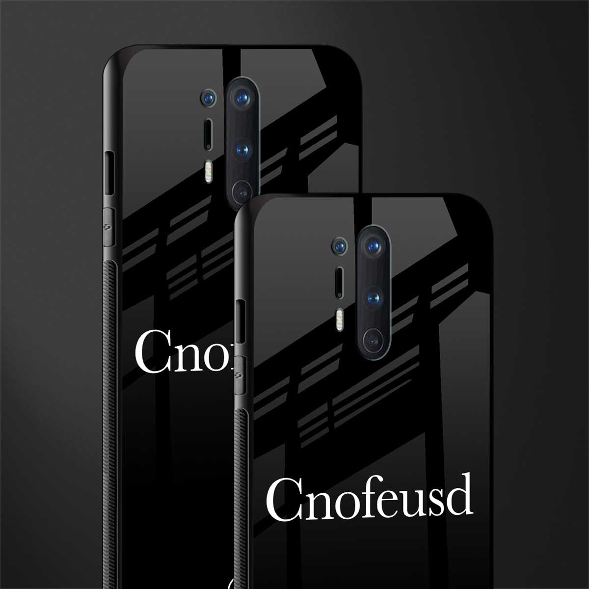 cnofeusd confused black glass case for oneplus 8 pro image-2