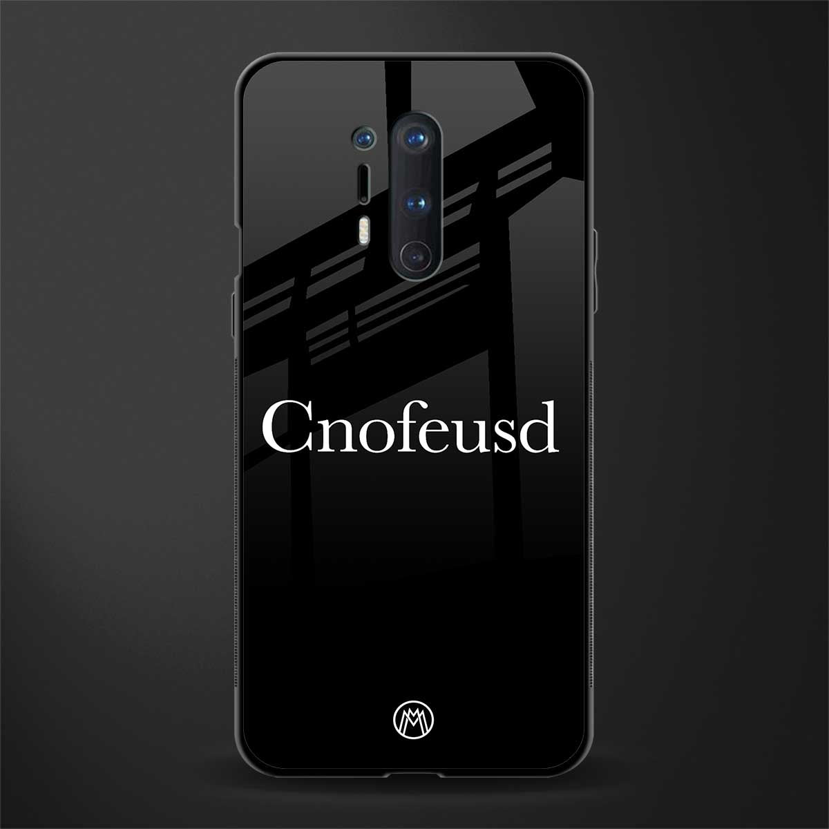 cnofeusd confused black glass case for oneplus 8 pro image