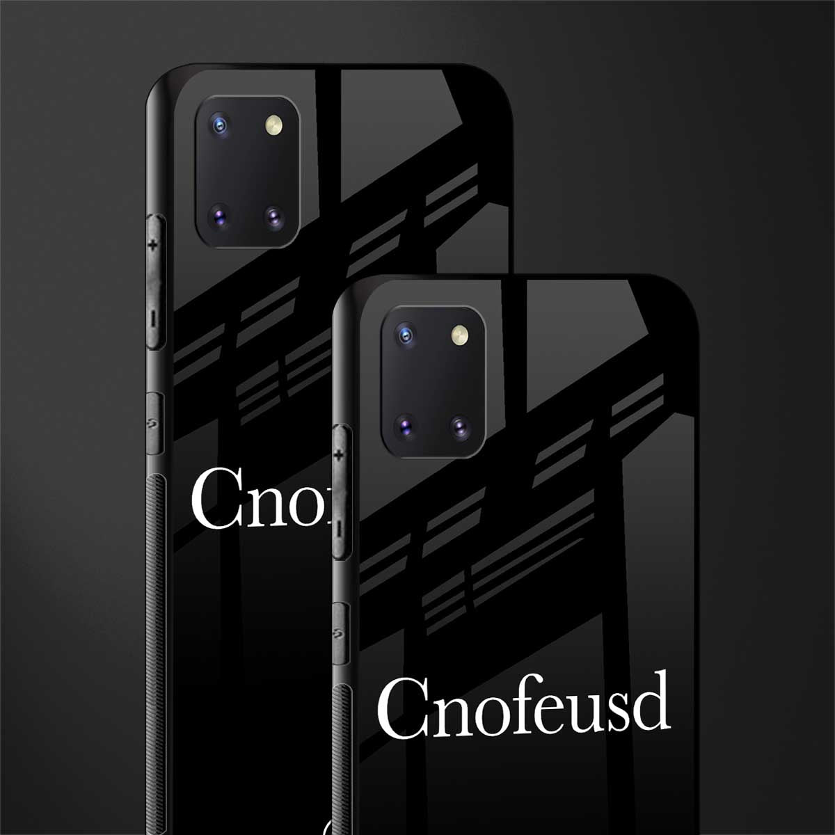 cnofeusd confused black glass case for samsung galaxy note 10 lite image-2